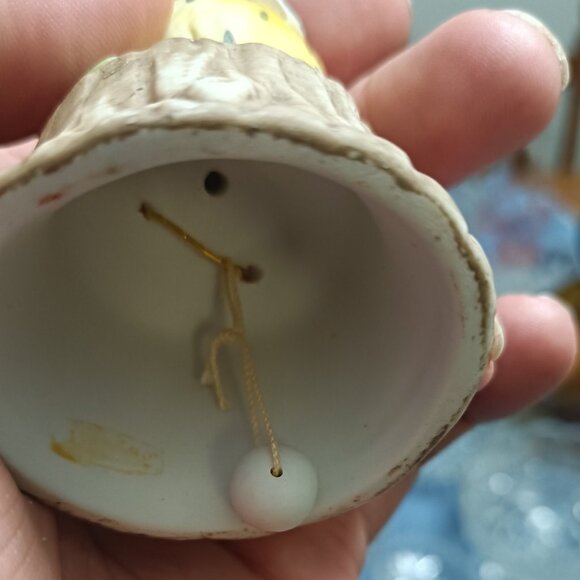 Lefton Vintage Porcelain Great Horned Owl Bell Figurine. Hand Painted. - Picture 5 of 5